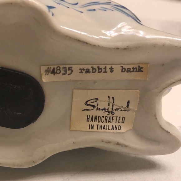 Handcrafted Bunny Bank by Shafford. - Picture 4 of 4